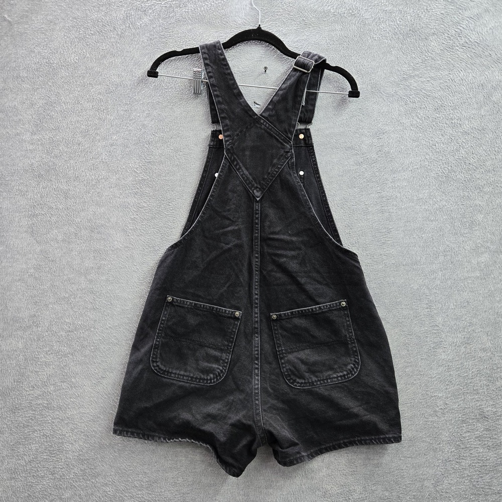 Old Navy Women Shorts S‎ Black Shortalls Twill Button 3" Inseam - Picture 9 of 9